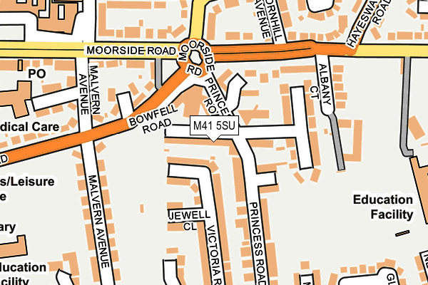 M41 5SU map - OS OpenMap – Local (Ordnance Survey)