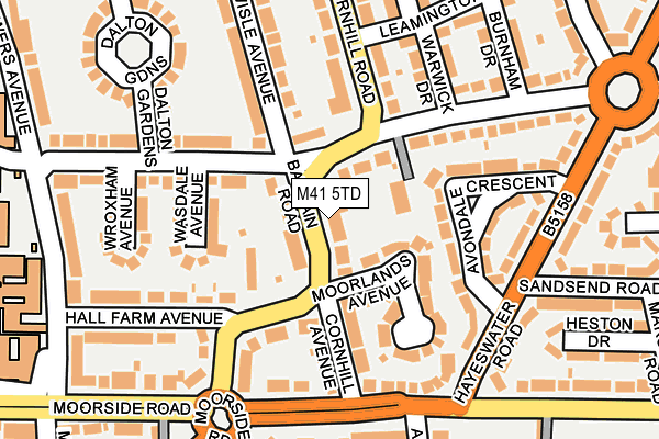 M41 5TD map - OS OpenMap – Local (Ordnance Survey)