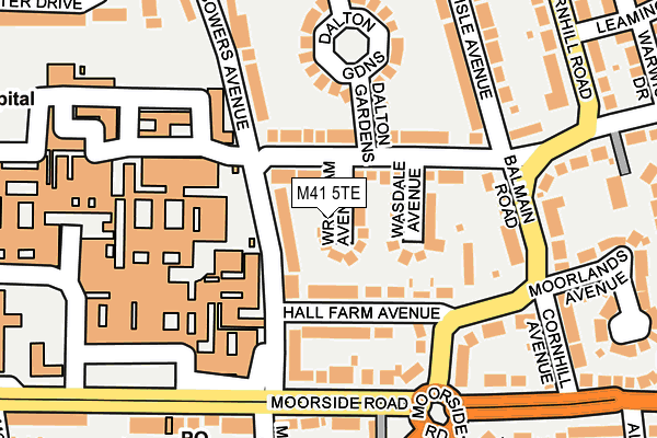 M41 5TE map - OS OpenMap – Local (Ordnance Survey)