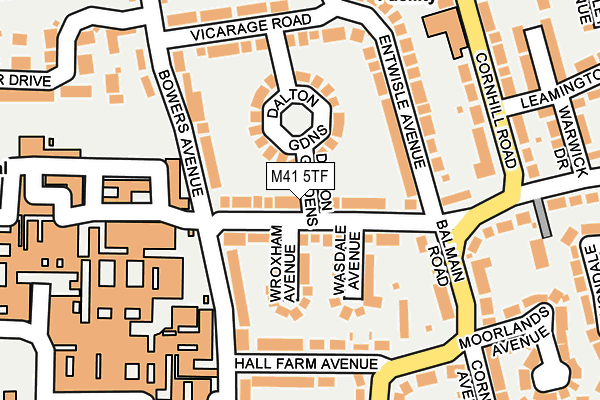 M41 5TF map - OS OpenMap – Local (Ordnance Survey)