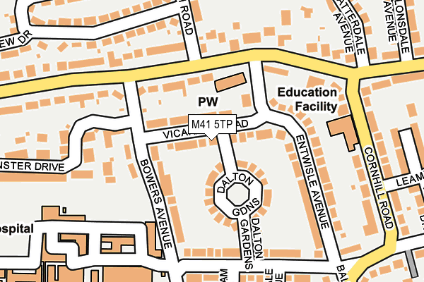 M41 5TP map - OS OpenMap – Local (Ordnance Survey)