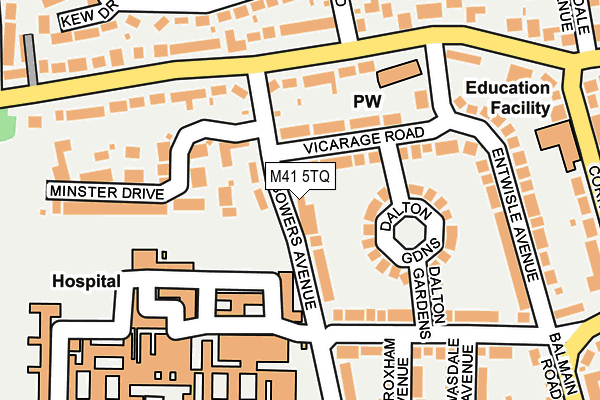 M41 5TQ map - OS OpenMap – Local (Ordnance Survey)