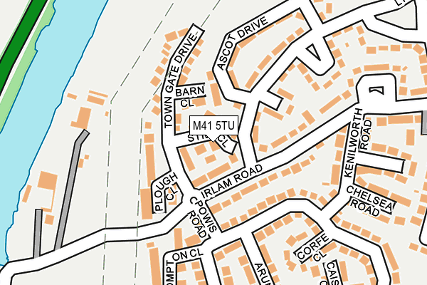 M41 5TU map - OS OpenMap – Local (Ordnance Survey)