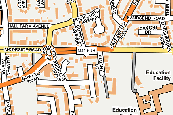 M41 5UH map - OS OpenMap – Local (Ordnance Survey)