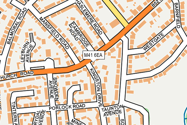 M41 6EA map - OS OpenMap – Local (Ordnance Survey)