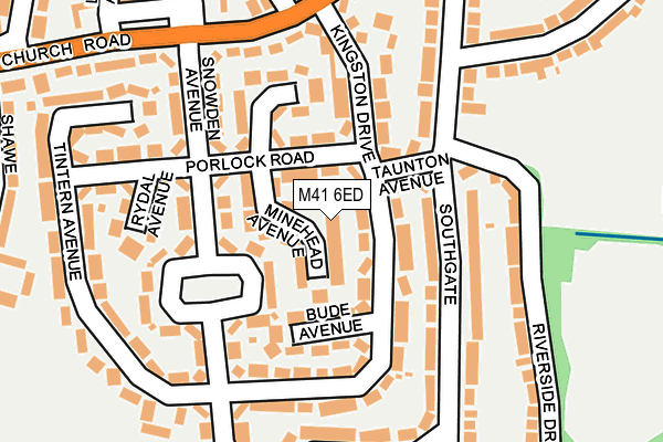 M41 6ED map - OS OpenMap – Local (Ordnance Survey)