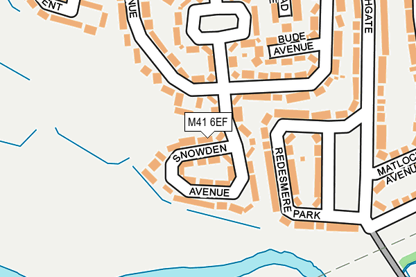 M41 6EF map - OS OpenMap – Local (Ordnance Survey)