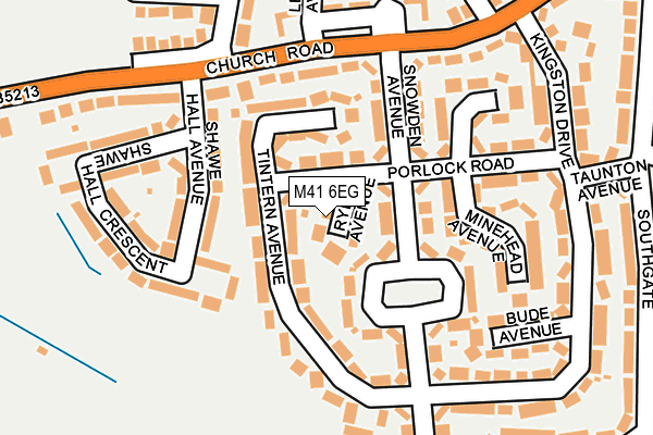 M41 6EG map - OS OpenMap – Local (Ordnance Survey)