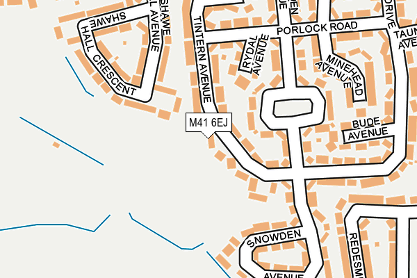 M41 6EJ map - OS OpenMap – Local (Ordnance Survey)