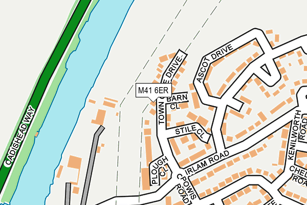 M41 6ER map - OS OpenMap – Local (Ordnance Survey)