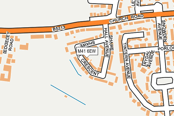 M41 6EW map - OS OpenMap – Local (Ordnance Survey)