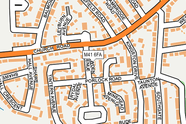 M41 6FA map - OS OpenMap – Local (Ordnance Survey)