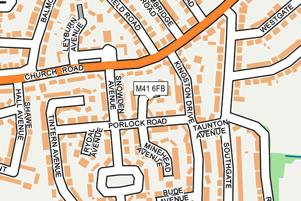 M41 6FB map - OS OpenMap – Local (Ordnance Survey)