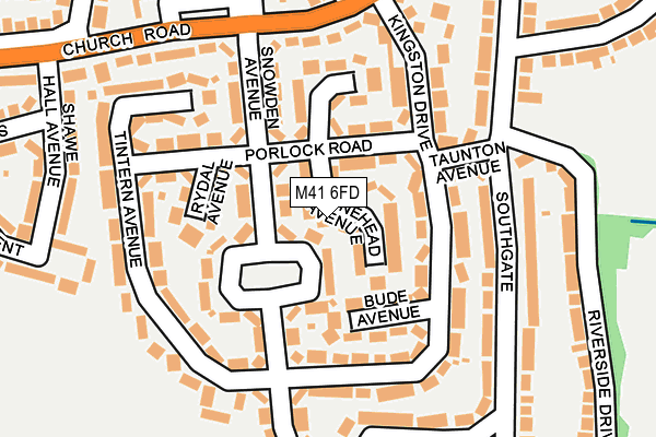 M41 6FD map - OS OpenMap – Local (Ordnance Survey)