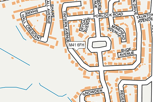 M41 6FH map - OS OpenMap – Local (Ordnance Survey)