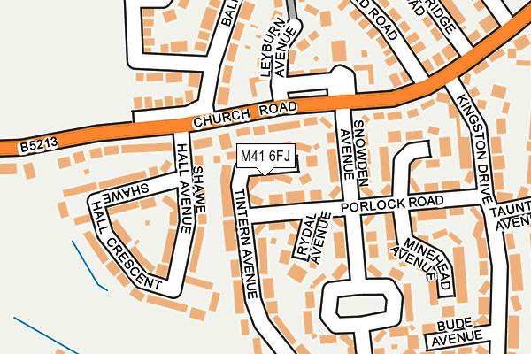 M41 6FJ map - OS OpenMap – Local (Ordnance Survey)