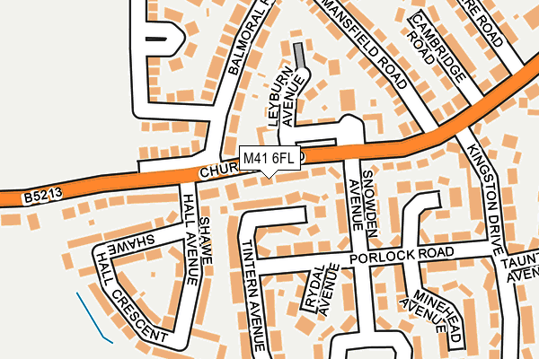 M41 6FL map - OS OpenMap – Local (Ordnance Survey)