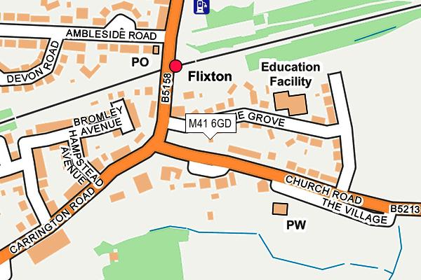 M41 6GD map - OS OpenMap – Local (Ordnance Survey)