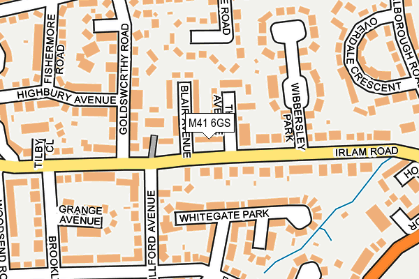 M41 6GS map - OS OpenMap – Local (Ordnance Survey)