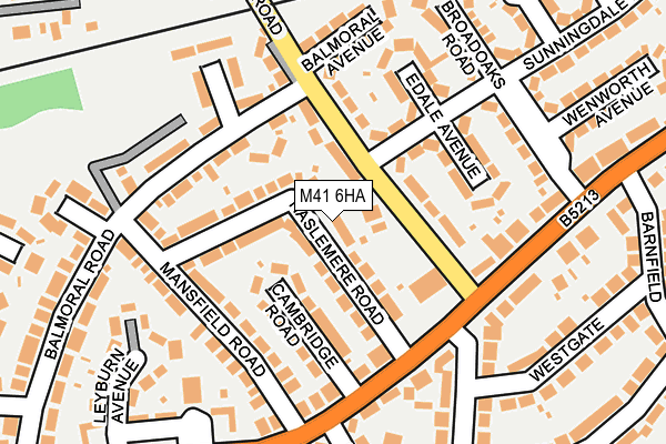 M41 6HA map - OS OpenMap – Local (Ordnance Survey)