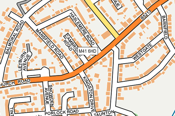 M41 6HD map - OS OpenMap – Local (Ordnance Survey)