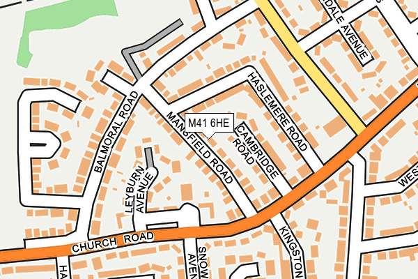 M41 6HE map - OS OpenMap – Local (Ordnance Survey)