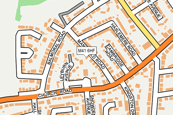 M41 6HF map - OS OpenMap – Local (Ordnance Survey)