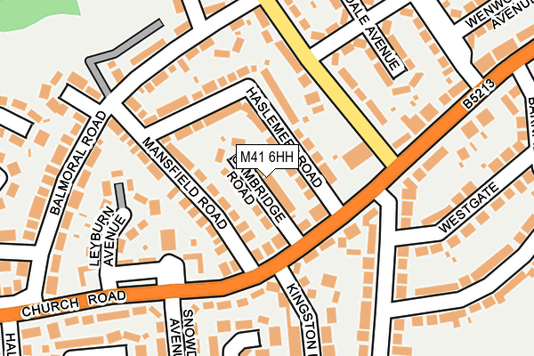 M41 6HH map - OS OpenMap – Local (Ordnance Survey)