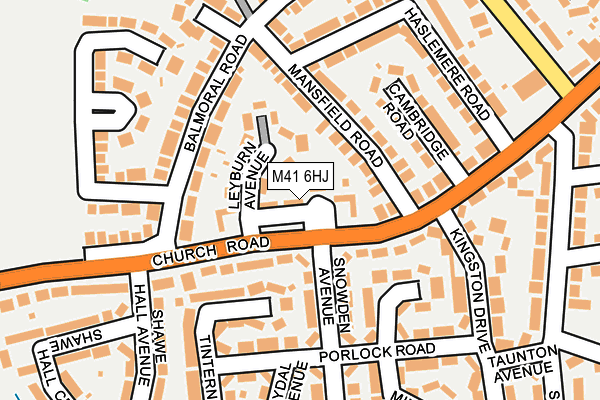 M41 6HJ map - OS OpenMap – Local (Ordnance Survey)
