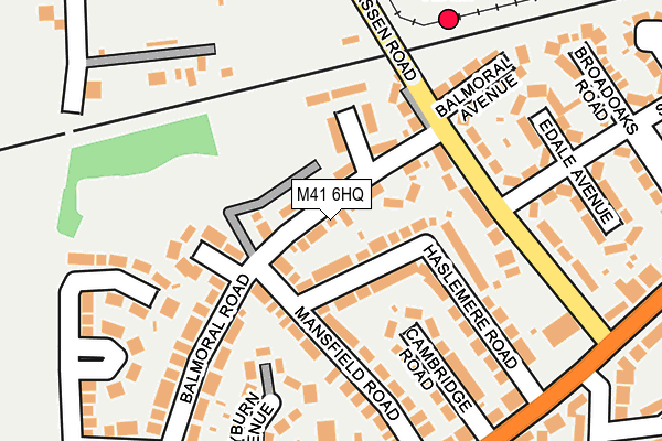 M41 6HQ map - OS OpenMap – Local (Ordnance Survey)