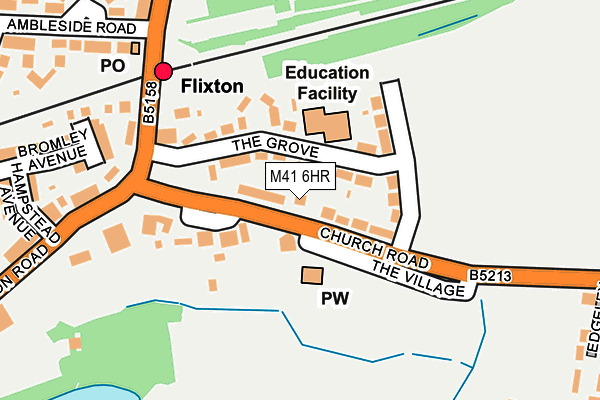 M41 6HR map - OS OpenMap – Local (Ordnance Survey)