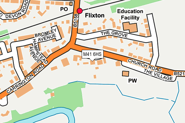 M41 6HS map - OS OpenMap – Local (Ordnance Survey)