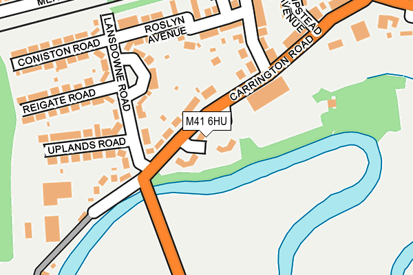 M41 6HU map - OS OpenMap – Local (Ordnance Survey)