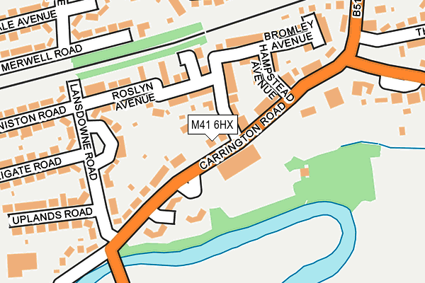 M41 6HX map - OS OpenMap – Local (Ordnance Survey)