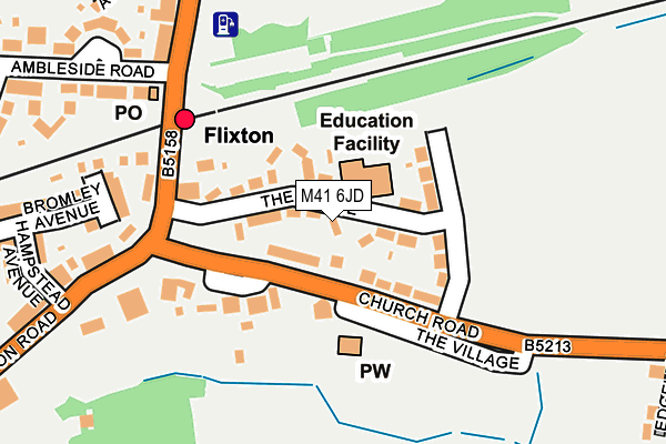 M41 6JD map - OS OpenMap – Local (Ordnance Survey)