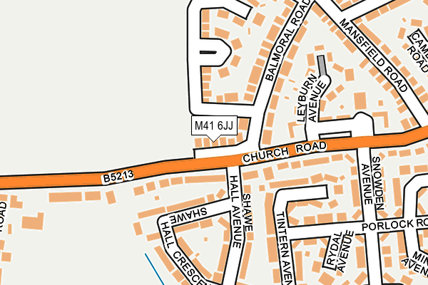 M41 6JJ map - OS OpenMap – Local (Ordnance Survey)