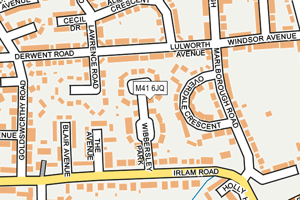 M41 6JQ map - OS OpenMap – Local (Ordnance Survey)