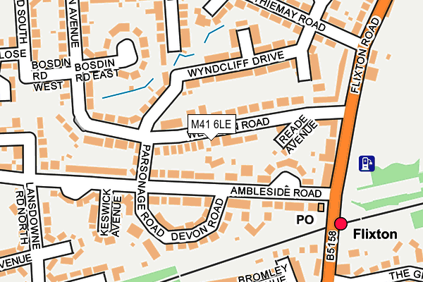 M41 6LE map - OS OpenMap – Local (Ordnance Survey)