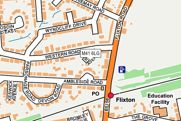 M41 6LG map - OS OpenMap – Local (Ordnance Survey)