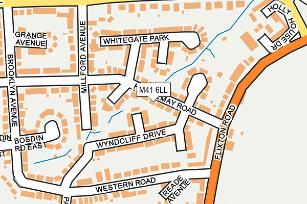 M41 6LL map - OS OpenMap – Local (Ordnance Survey)