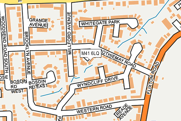 M41 6LQ map - OS OpenMap – Local (Ordnance Survey)