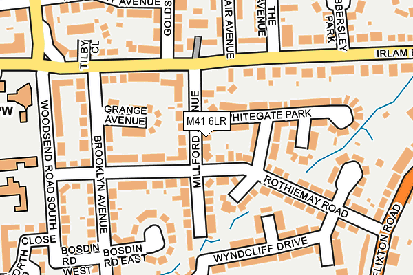 M41 6LR map - OS OpenMap – Local (Ordnance Survey)