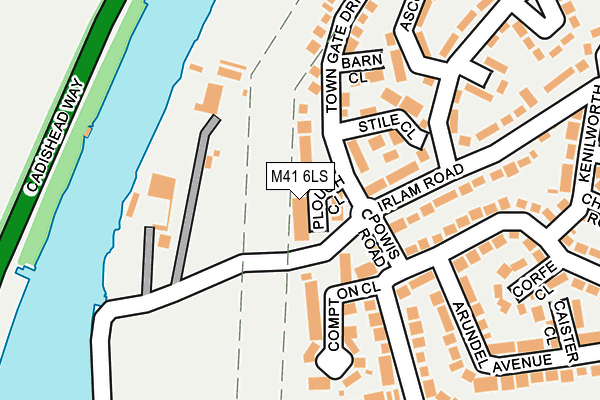 M41 6LS map - OS OpenMap – Local (Ordnance Survey)