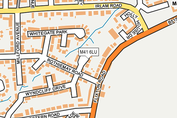 M41 6LU map - OS OpenMap – Local (Ordnance Survey)