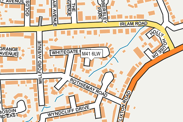 M41 6LW map - OS OpenMap – Local (Ordnance Survey)