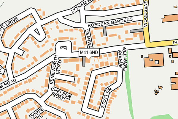 M41 6ND map - OS OpenMap – Local (Ordnance Survey)