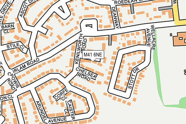 M41 6NE map - OS OpenMap – Local (Ordnance Survey)