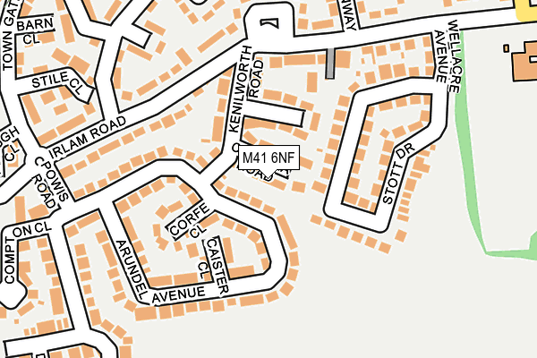 M41 6NF map - OS OpenMap – Local (Ordnance Survey)