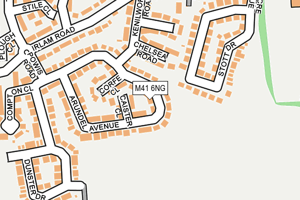 M41 6NG map - OS OpenMap – Local (Ordnance Survey)