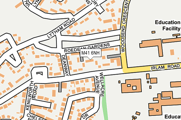 M41 6NH map - OS OpenMap – Local (Ordnance Survey)